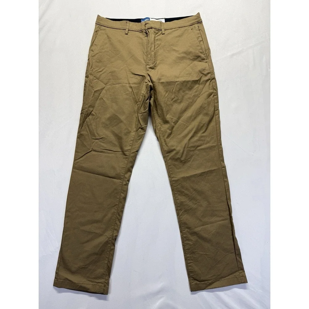 Old Navy Ultimate Tech Slim Pants Men 32x29 Khaki Quick Dry Stretch Chino Casual